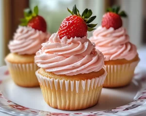 Spring Cupcakes: Strawberry Buttercream Cupcakes in 7 Steps