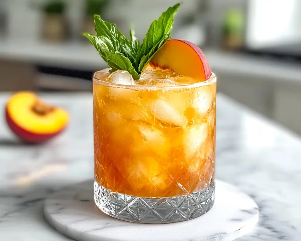 Spring Cocktails: Peach Bourbon Smash in 10 Minutes