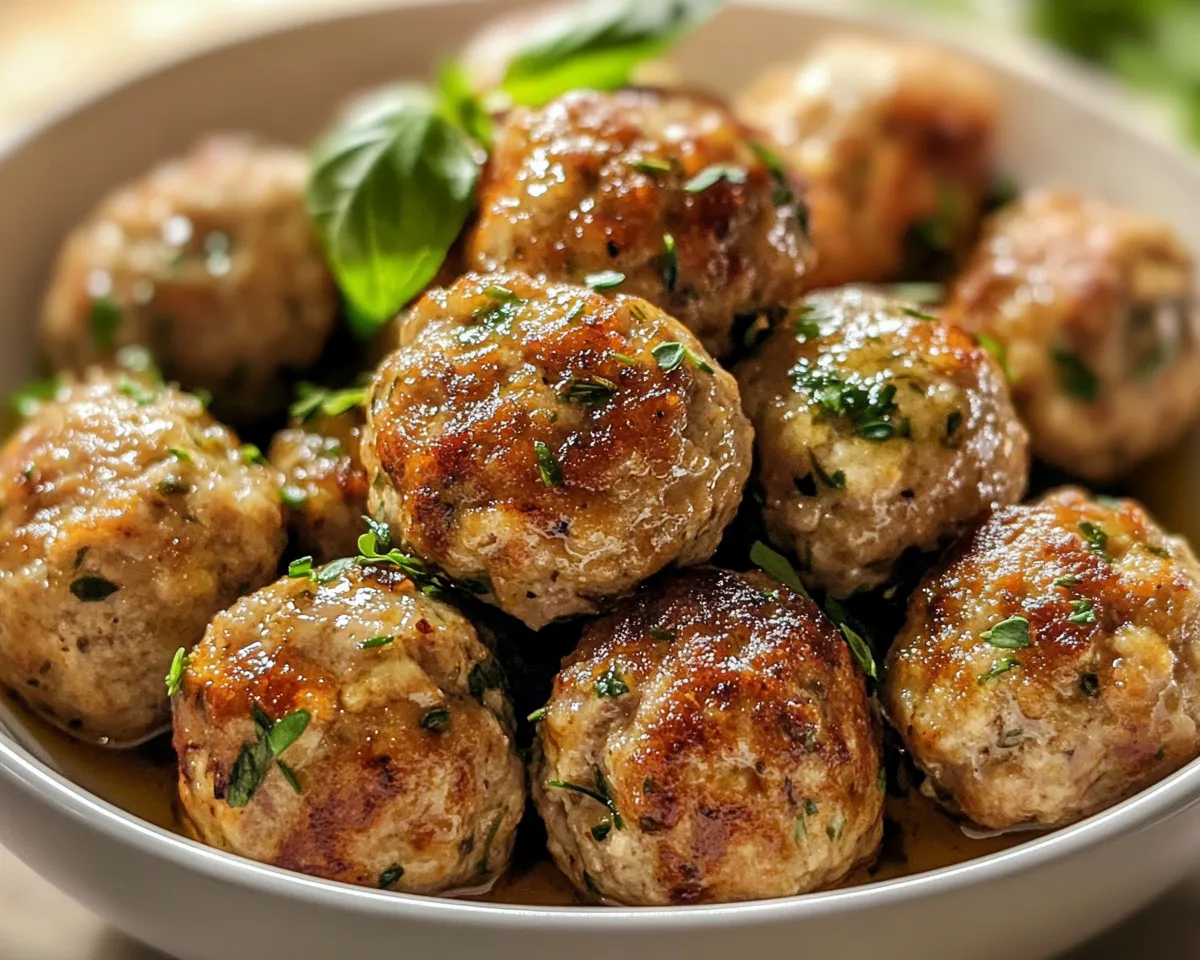Spring Dinner Ideas: Garlic Herb Turkey Meatballs in 25 Minutes