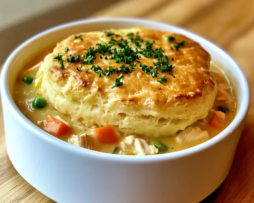 Easy Dinner Recipes for Family Comfort Foods: Chicken Pot Pie With Biscuit Topping in 35 Minutes