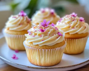 Spring Cupcakes: Vanilla Bean Cupcakes in 5 Steps