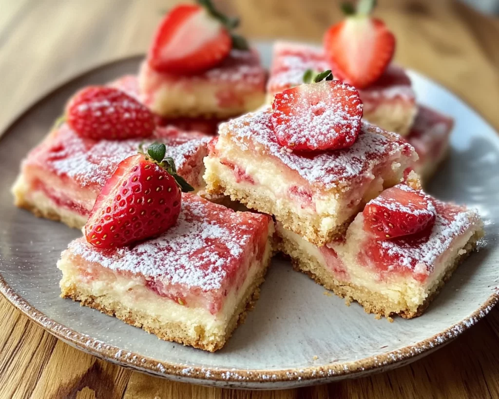 Spring Cookies: Strawberry Shortcake Cookie Bars