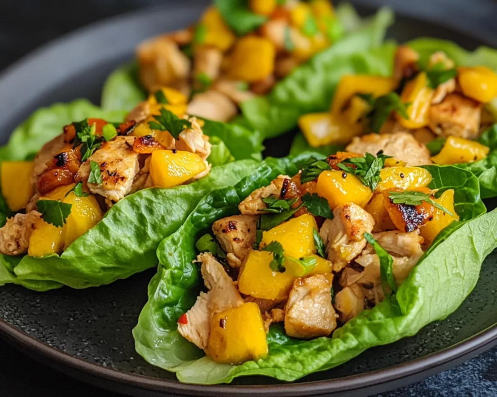 Summer Dinner Ideas: Mango Chicken Lettuce Wraps in 20 Minutes
