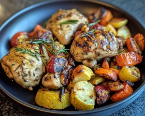 Spring Dinner: Balsamic Chicken with Roasted Veggies in 25 Minutes