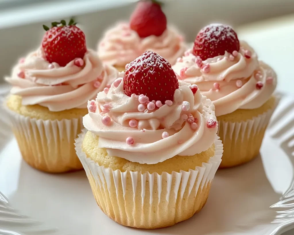 Spring Cupcakes: Strawberry Champagne Cupcakes in 30 Minutes