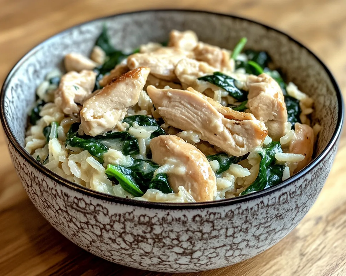 Easy Dinner Recipes for Family: Creamy Chicken & Spinach Rice in 25 Minutes