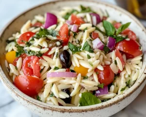 Summer Dinner Ideas: Mediterranean Orzo Salad in 15 Minutes