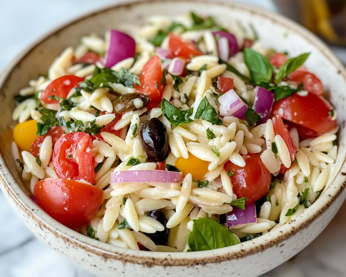 Summer Dinner Ideas: Mediterranean Orzo Salad in 15 Minutes
