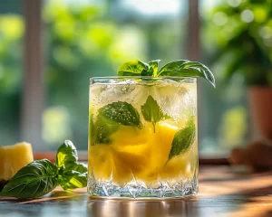 Spring Cocktails: Pineapple Basil Prosecco Spritz in 10 Minutes