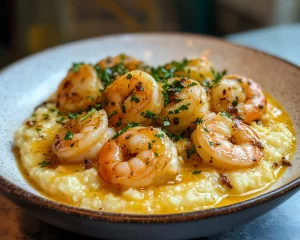Shrimp Recipes: Garlic Butter Shrimp and Grits With Andouille in 20 Minutes