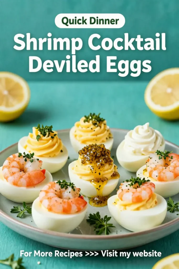 Deviled Eggs: Shrimp Cocktail Deviled Eggs With Horseradish Sauce in 25 Minutes