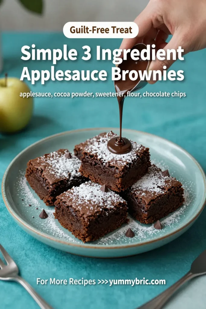Simple 3 Ingredient Applesauce Brownies