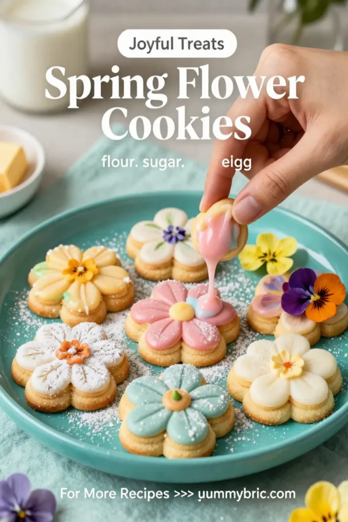 Spring Flower Cookies Decorated to Create Joyful Memories
