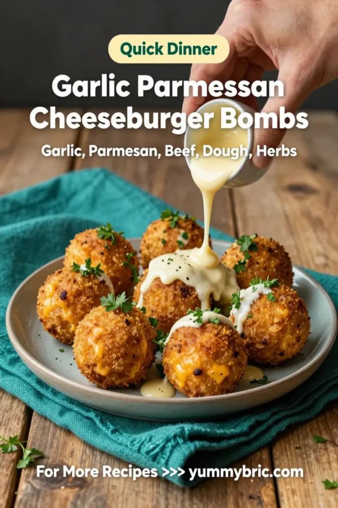 Garlic Parmesan Cheeseburger Bombs