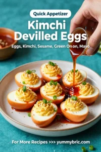 Deviled Eggs: Kimchi Deviled Eggs With Sesame and Green Onion in 20 Minutes