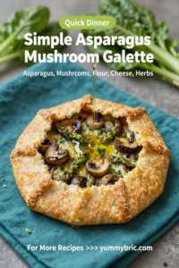 Simple Asparagus Mushroom Galette