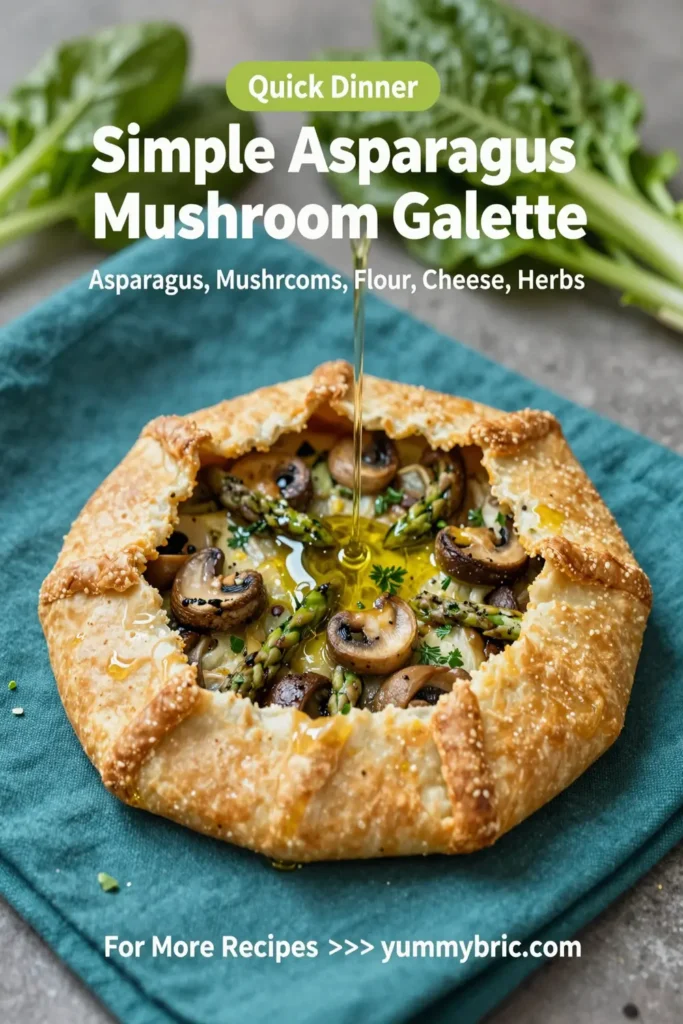Simple Asparagus Mushroom Galette