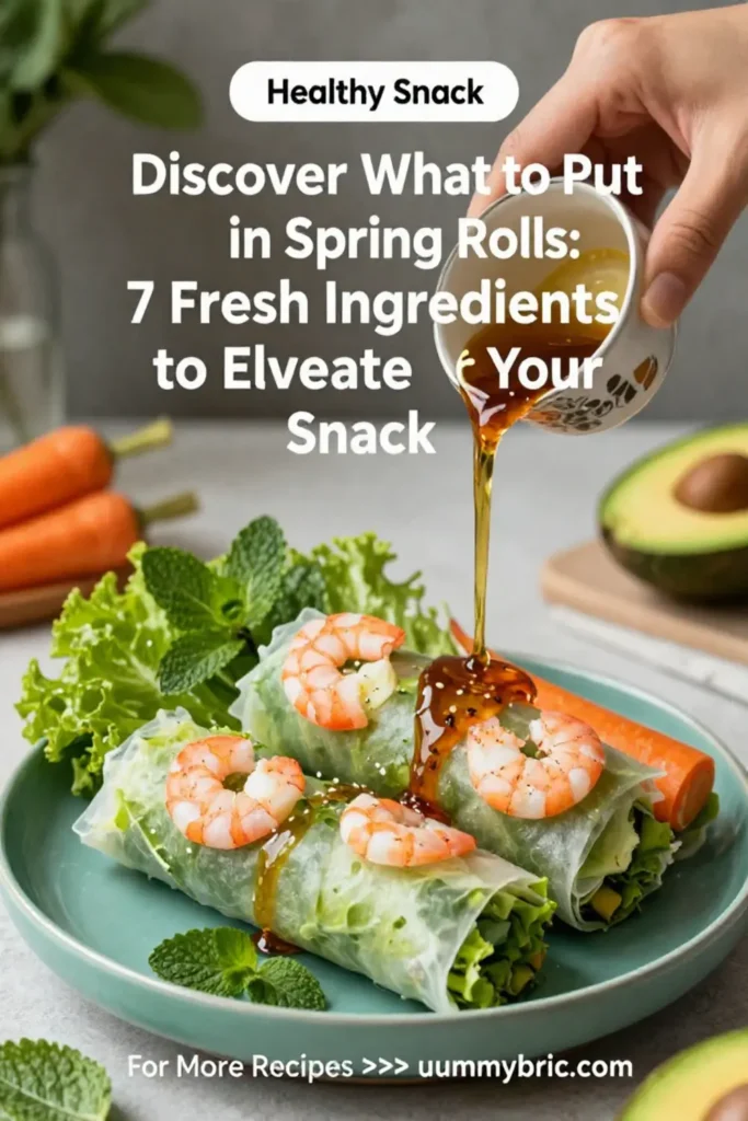 Discover What to Put in Spring Rolls: 7 Fresh Ingredients to Elevate Your Snack Game
