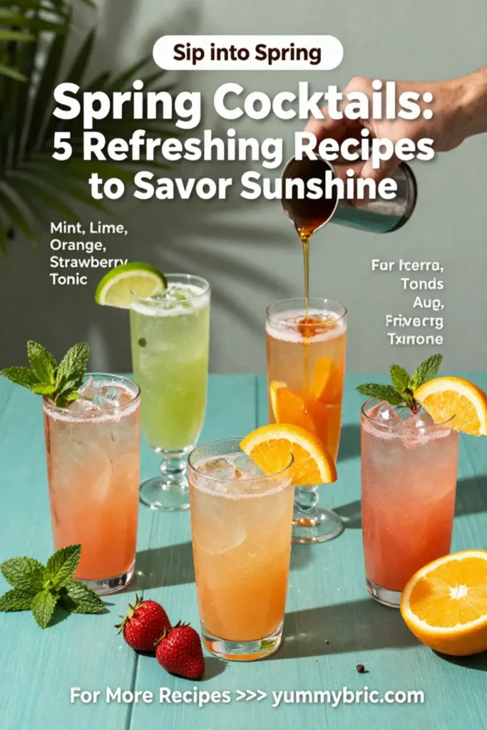 Spring Cocktails: 5 Refreshing Recipes to Savor Sunshine