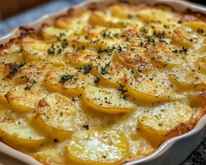 Scalloped Potatoes: Gruyere and Thyme Scalloped Potatoes in 40 Minutes