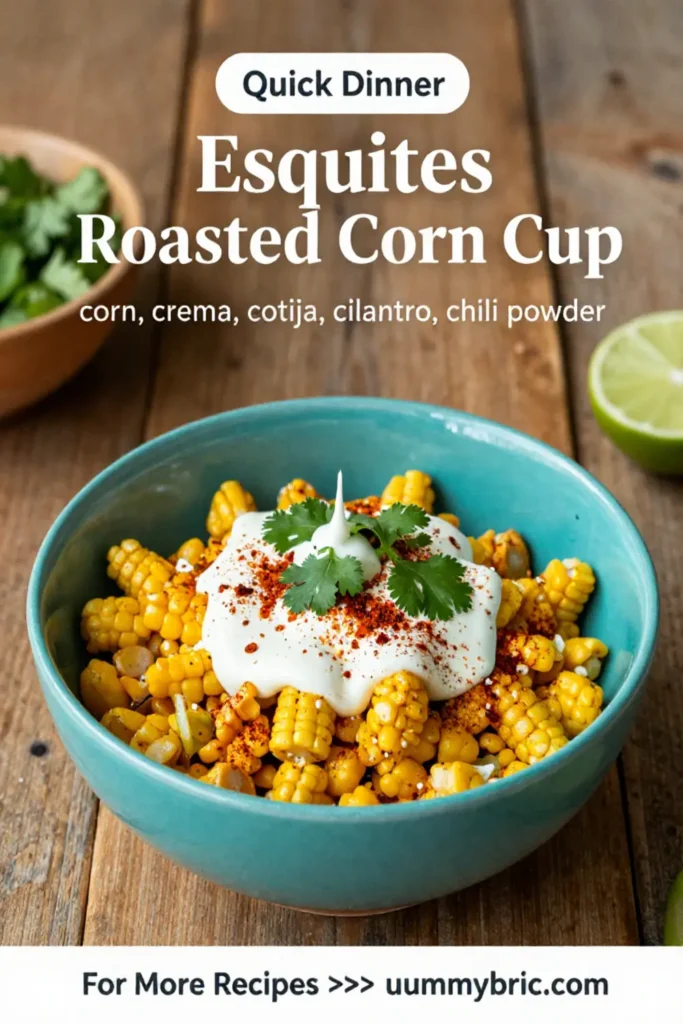 Cinco de Mayo: Esquites Roasted Corn Cup With Crema and Cotija in 15 Minutes