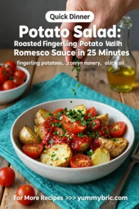 Potato Salad: Roasted Fingerling Potato Salad With Romesco Sauce in 25 Minutes
