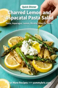 Pasta Salad: Charred Lemon and Asparagus Pasta Salad With Ricotta in 20 Minutes