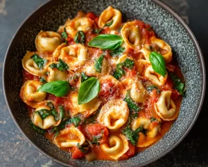 Easy Dinner Recipes: One Pot Creamy Tuscan Tortellini in 20 Minutes