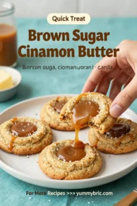 Brown Sugar Cinnamon Butter Cookies with Gooey Caramel Centers