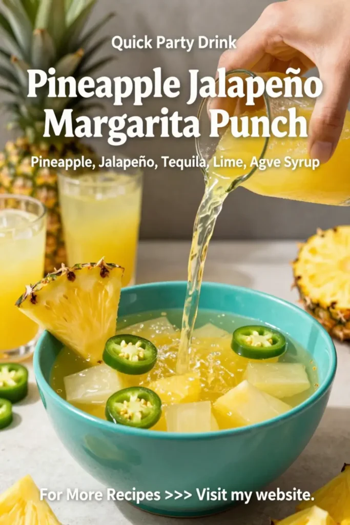 Cinco de Mayo: Pineapple Jalapeño Margarita Punch for Cinco de Mayo in 10 Minutes
