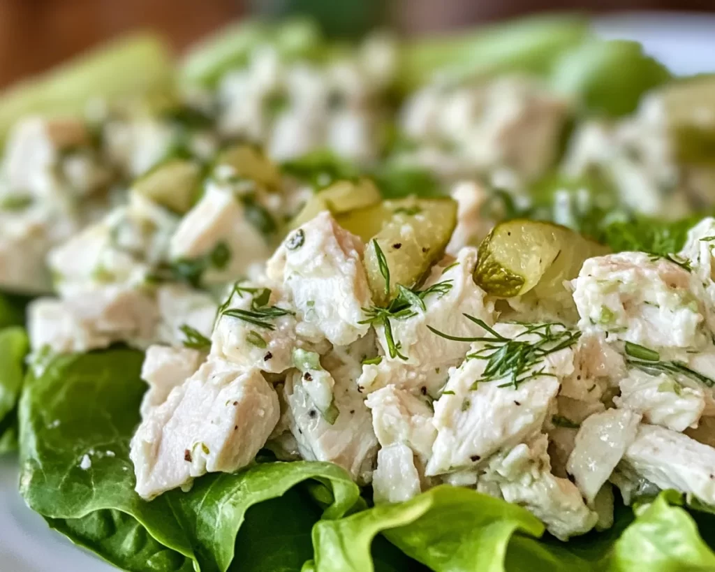 Lunch Ideas: Dill Pickle Chicken Salad Lettuce Wraps in 10 Minutes