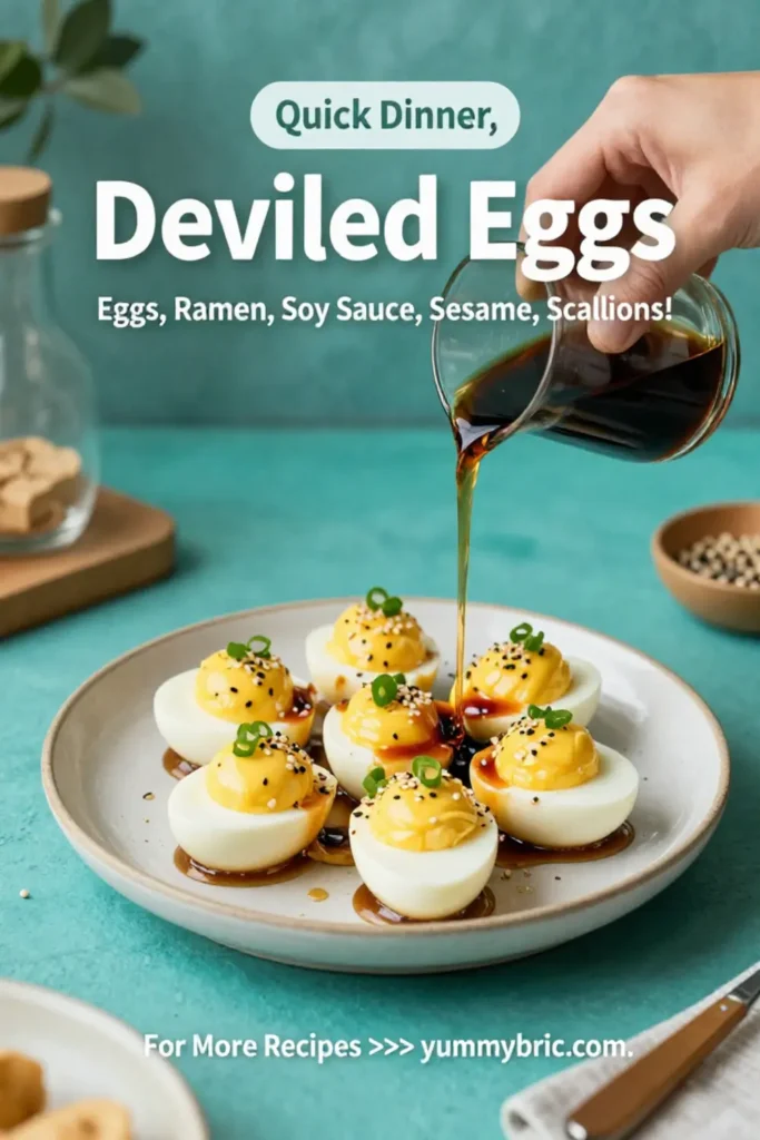 Deviled Eggs: Ramen Inspired Deviled Eggs With Soy Sesame Glaze in 20 Minutes