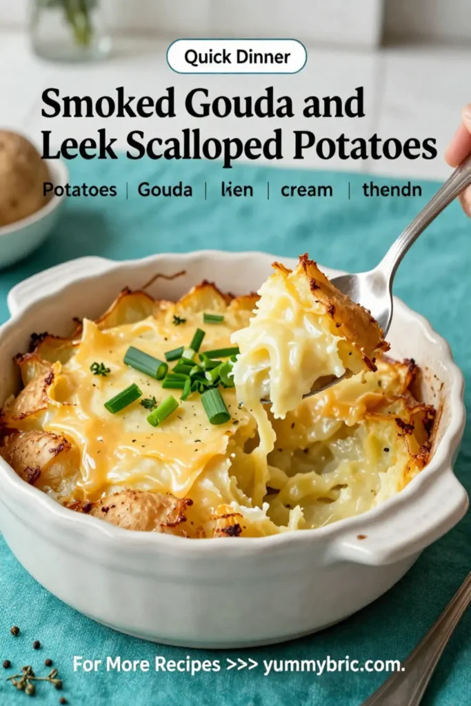 Scalloped Potatoes: Smoked Gouda and Leek Scalloped Potatoes in 40 Minutes