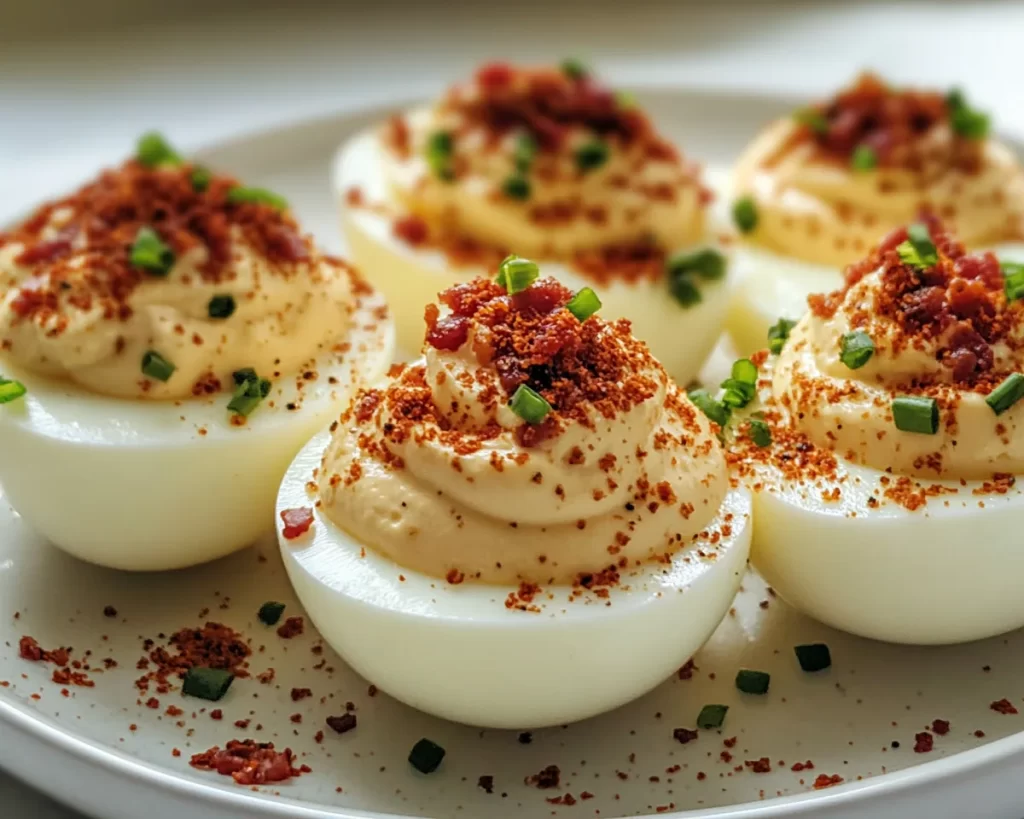 Deviled Eggs: Smoked Bacon Deviled Eggs With Paprika in 25 Minutes