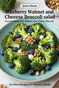 Broccoli Salad: Blueberry Walnut and Goat Cheese Broccoli Salad in 15 Minutes