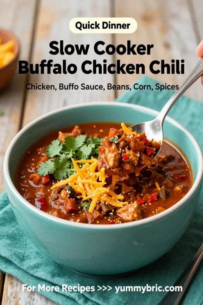 Slow Cooker Buffalo Chicken Chili