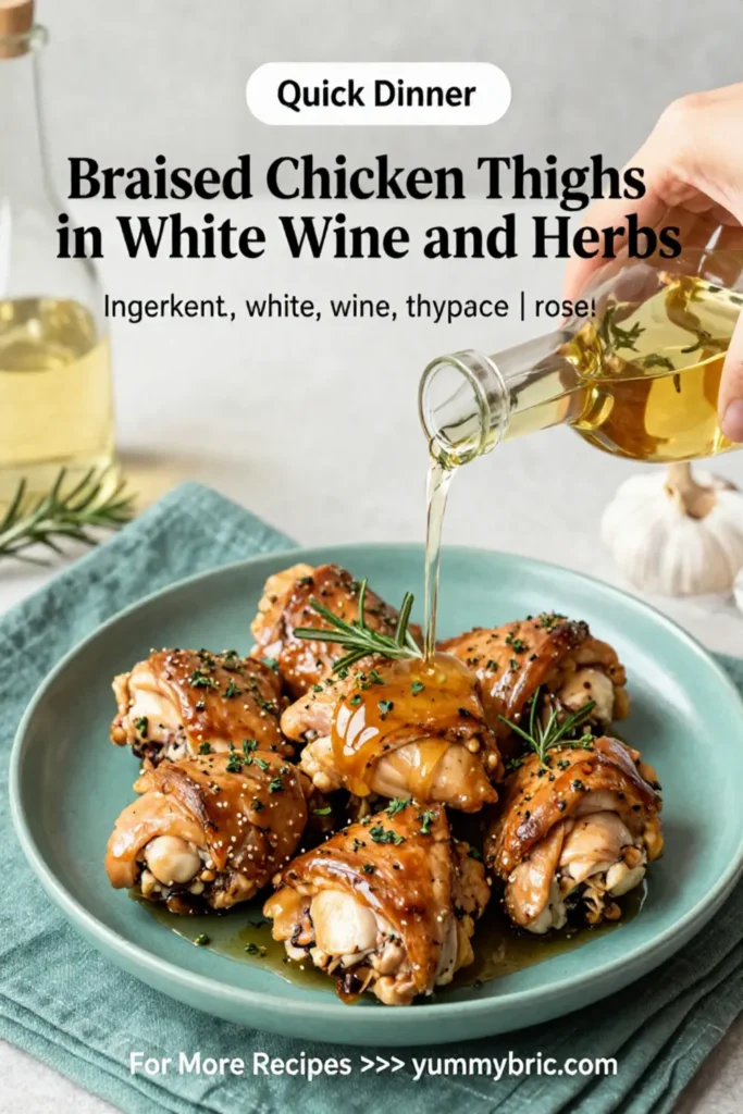 Chicken Thigh Recipes: Braised Chicken Thighs in White Wine and Herbs in 30 Minutes