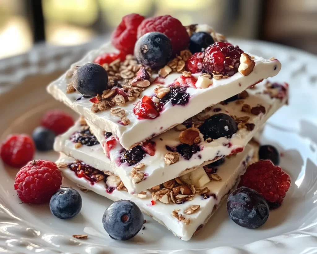 Healthy Snacks: Greek Yogurt Bark With Mixed Berries and Honey in 10 Minutes