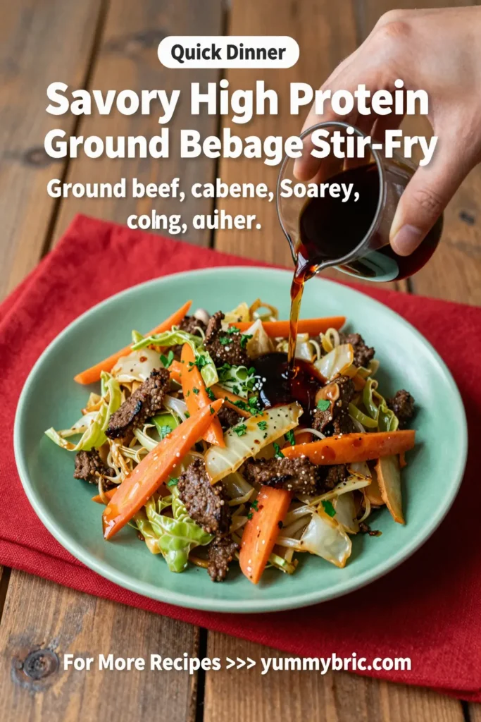 Savory High Protein Ground Beef Cabbage Stir-Fry
