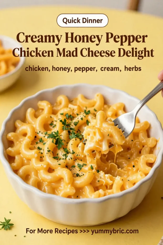 Creamy Honey Pepper Chicken Mac and Cheese Delight