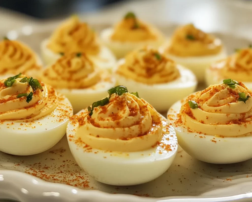 Deviled Eggs: Sriracha Pickled Jalapeño Spicy Deviled Eggs in 20 Minutes