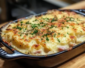 Scalloped Potatoes: Slow Cooker Ham and Cheddar Scalloped Potatoes in 10 Minutes Prep