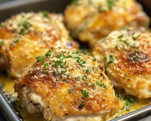 Chicken Thigh Recipes: Crispy Baked Garlic Parmesan Chicken Thighs in 30 Minutes