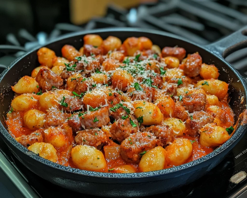 Recipes: Creamy Roasted Red Pepper and Sausage Gnocchi in 20 Minutes