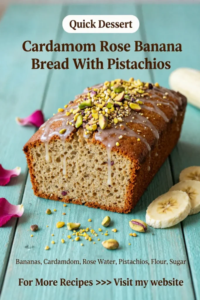 Banana Bread Recipe: Cardamom Rose Banana Bread With Pistachios in 35 Minutes