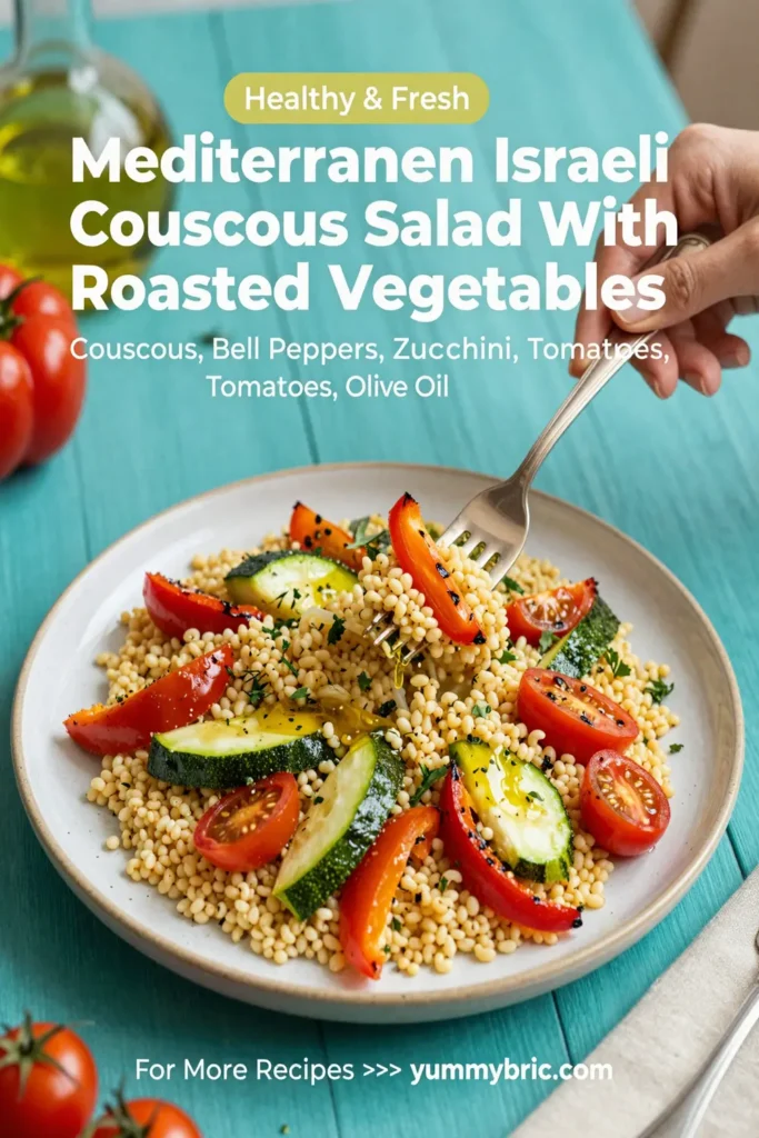 Mediterranean Israeli Couscous Salad With Roasted Vegetables