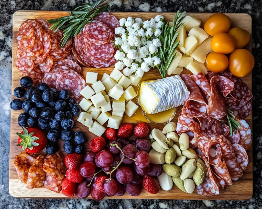 Charcuterie Board: Spring Floral Brie and Honey Charcuterie Board in 20 Minutes