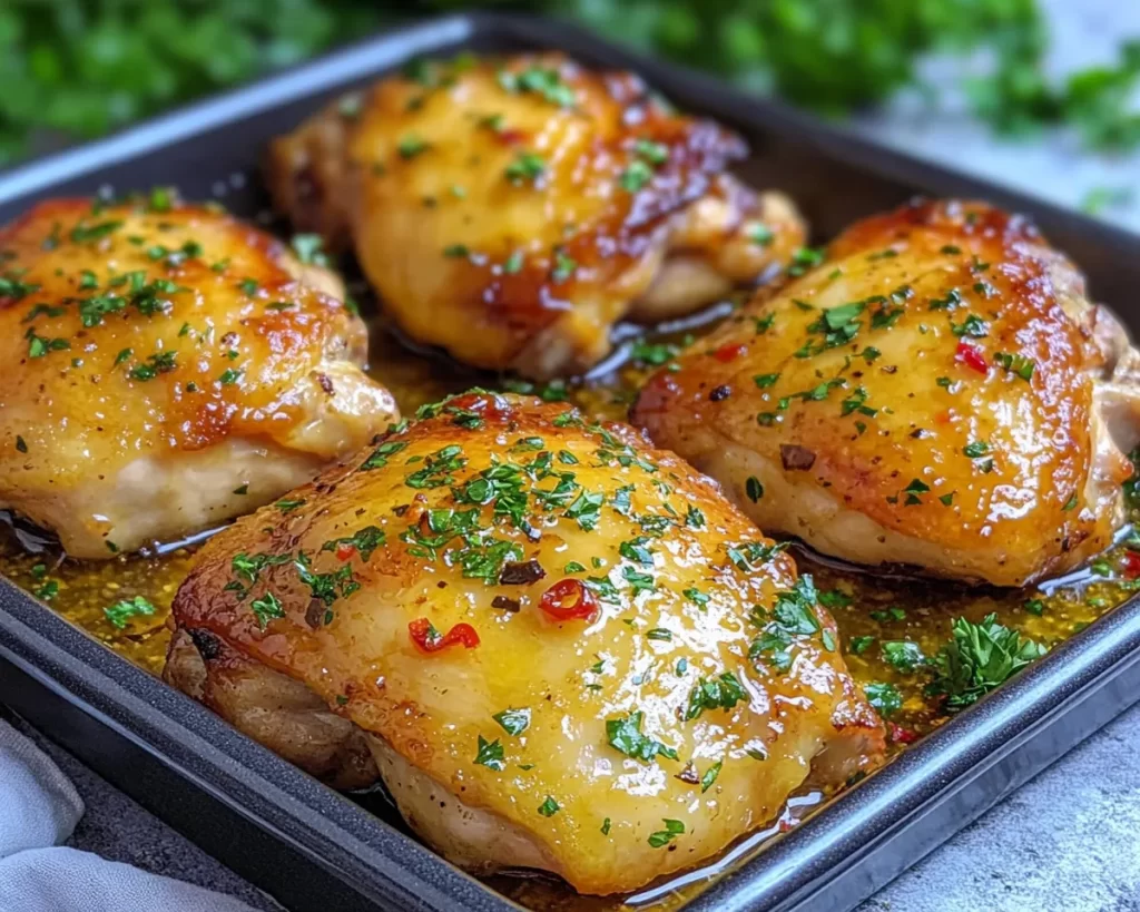 Chicken Thigh Recipes: Honey Lemon Glazed Sheet Pan Chicken Thighs in 30 Minutes