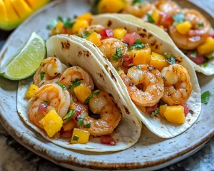 Shrimp Recipes: Coconut Lime Shrimp Tacos With Mango Salsa in 20 Minutes