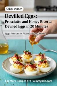 Deviled Eggs: Crispy Prosciutto and Honey Ricotta Deviled Eggs in 20 Minutes